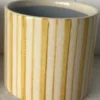Cache-pot double traits coloris multicolore en céramique - 12,5 x 12,5 x 9,5 cm