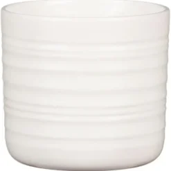 Cache-pot en céramique blanc Scheurich 850 Soft Wool - Ø 12 cm