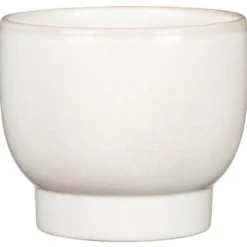 Cache-pot en céramique blanc Scheurich 930 Opale - Ø 15 cm