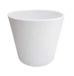 Cache-pot en céramique coloris blanc Fresh B12 - Ø 12 x H 9,5 cm