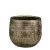Cache-pot en céramique coloris bronze métallique Edelman Hollande Marcus – Ø 14 x H 12 cm