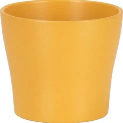 Cache-pot en céramique jaune Scheurich 808 Curcuma - Ø 17 cm