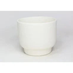 Cache-pot en céramique Renaud Calm Baby crème mat - Ø 7,3/6,5 x H 6 cm