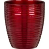 Cache pot en céramique rouge Scheurich 669 Orchidées Bordeaux Brilliant - Ø 14 cm