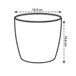 Cache-pot en plastique coloris vert menthe Elho Brussels M16 - Ø 16 cm