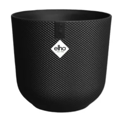 Cache-pot en plastique living noir Elho Jazz - Ø 26 cm