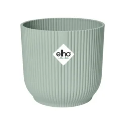 Cache-pot en plastique recyclé vert sorbet Elho Vibes fold rond- Ø 18 cm
