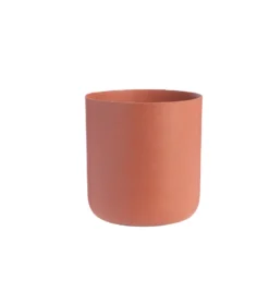 Cache-pot en zinc coloris terracotta Jasta T1 - Ø 22 x H 21,5 cm