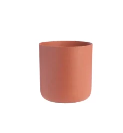 Cache-pot en zinc coloris Terracotta Jasta – Ø 30 x H 28 cm