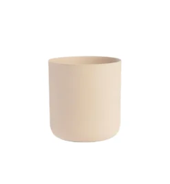 Cache-pot Jasta en zinc coloris beige - 26 x 26 x 24,5 cm