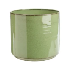 Cache-pot Looma coloris vert en zinc taille S - Ø 20 x 19 cm