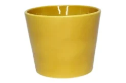 Cache-pot pour aromatiques coloris rose en céramique - Ø 11 x 10 cm