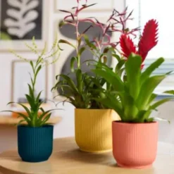 Cache pot rose poudré Elho Vibes fold - Ø 14 cm