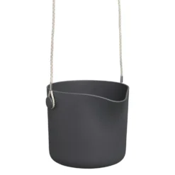 Cache-pot suspension B.for Swing coloris noir en plastique injecté Elho - Ø 18 x 17 cm