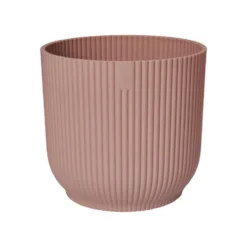 Cache-pot vibes fold coloris rose en plastique recyclé Elho - Ø 30 cm