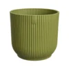 Cache-pot vibes fold coloris vert en plastique recyclé Elho - Ø 25 cm