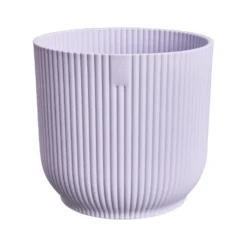 Cache-pot vibes fold coloris violet en plastique recyclé Elho - Ø 9 cm