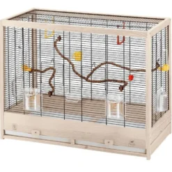Cage pour oiseau avec armature en bois certifié FSC® Ferplast Giuletta 6 - 81 x 41 x h 64 cm