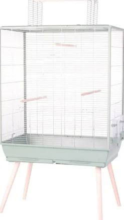 Cage pour oiseaux coloris vert Zolux Neo 2 Jili XL – 81 x 48 x 152 cm