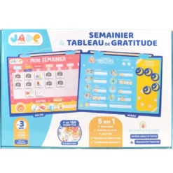 Calendrier semainier / tableau de gratitude Montessori permanent - 35 x 25 x 5,5 cm