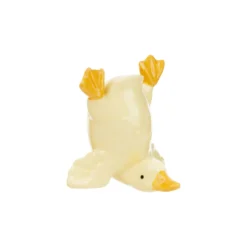 Canard décoratif en porcelaine - 10,2 x 8,5 x 8,5 cm