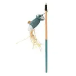 Canne à pêche pour chat coloris multicolore animal avec queue en paille D&D Home Rocco - 35 x 5 x 4 cm