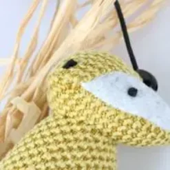 Canne à pêche pour chat coloris multicolore animal avec queue en paille D&D Home Rocco - 35 x 5 x 4 cm