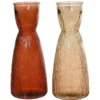 Carafe colorée en verre recyclé strié - Ø 10 x H 25 cm
