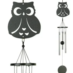 Carillon motif hibou noir - 35 cm
