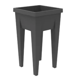 Carré haut VEG&TABLE aromatique « recyclé citoyen Botanic » coloris gris en plastique EDA - 23 L