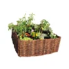 Carré potager en osier brun 100x100 cm