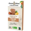 18 carrés fourrés praliné enrobés de chocolat au lait bio Saveurs et Nature - 80 g