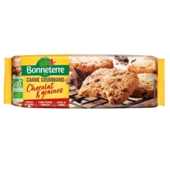 Carrés gourmands aux graines et chocolat bio Bonneterre - 140 g