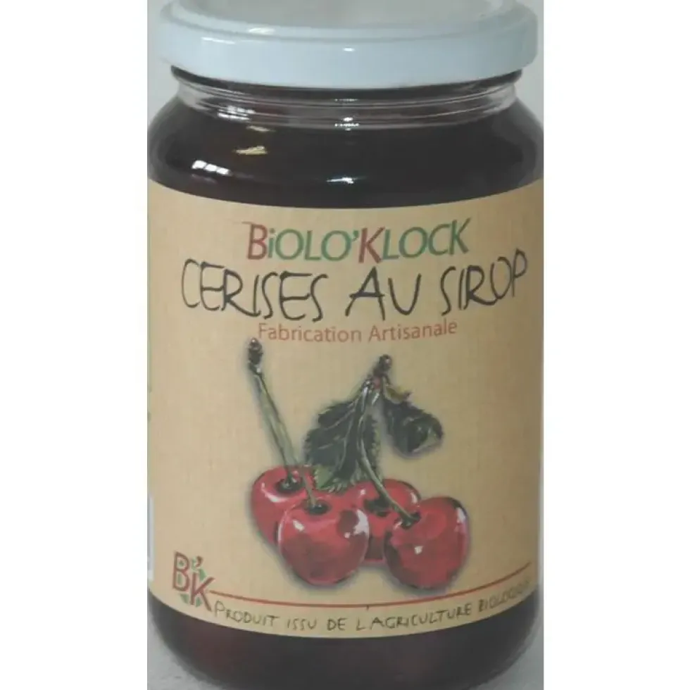 Cerises au sirop bio Bioloklock - 400 g