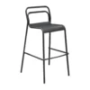 Chaise haute Oro grise en aluminium 60 x 54 x 104 cm