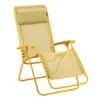 Chaise longue pliante Relax R CLIP colorblock Lafuma Batyline® coloris jaune en métal - 68 x 88 x 115 cm