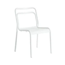Chaise Oro blanche en aluminium 54,5 x 59,9 x 104 cm