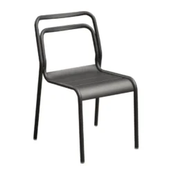 Chaise Oro grise en aluminium 51 x 58 x 82 cm