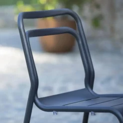 Chaise Oro grise en aluminium 51 x 58 x 82 cm