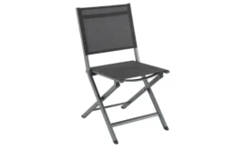 Chaise pliante en aluminium, couleur anthracite - CREADOR Censo