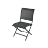 Chaise pliante grise en aluminium Proloisirs Elégance