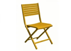Chaise pliante Lucca en aluminium couleur miel - PROLOISIRS