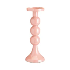 Chandelier à 3 ronds en métal vieux rose - Ø 8 x H 23 cm