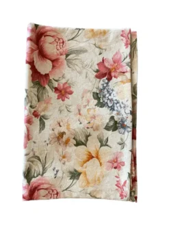 Chemin de table en coton à motif fleuri multicolore Enora - 50 x 150 cm