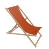 Chilienne agrafée abricot coloris orange en coton - 127 x 56 x 3,5 cm