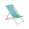 Chilienne agrafée coloris bleu en coton Jardin privé - 127 x 56 x 3,5 cm