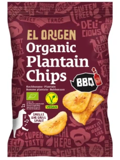 Chips banane plantain barbecue bio El Origen - 80 g
