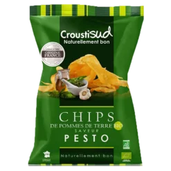 Chips de pomme de terre bio au Pesto Croustisud -100 g