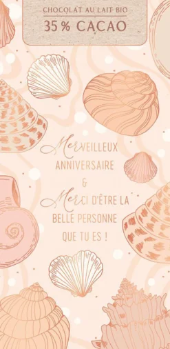 Chocolat au lait bio « Merveilleux anniversaire » Art Grafik - 70 g