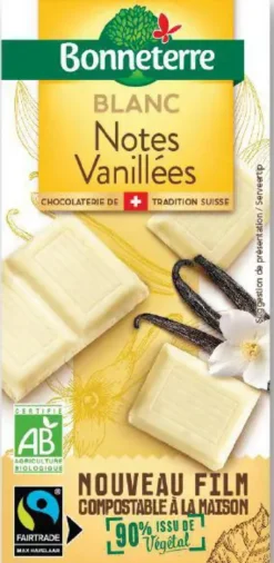 Chocolat blanc bio Bonneterre - 80 g